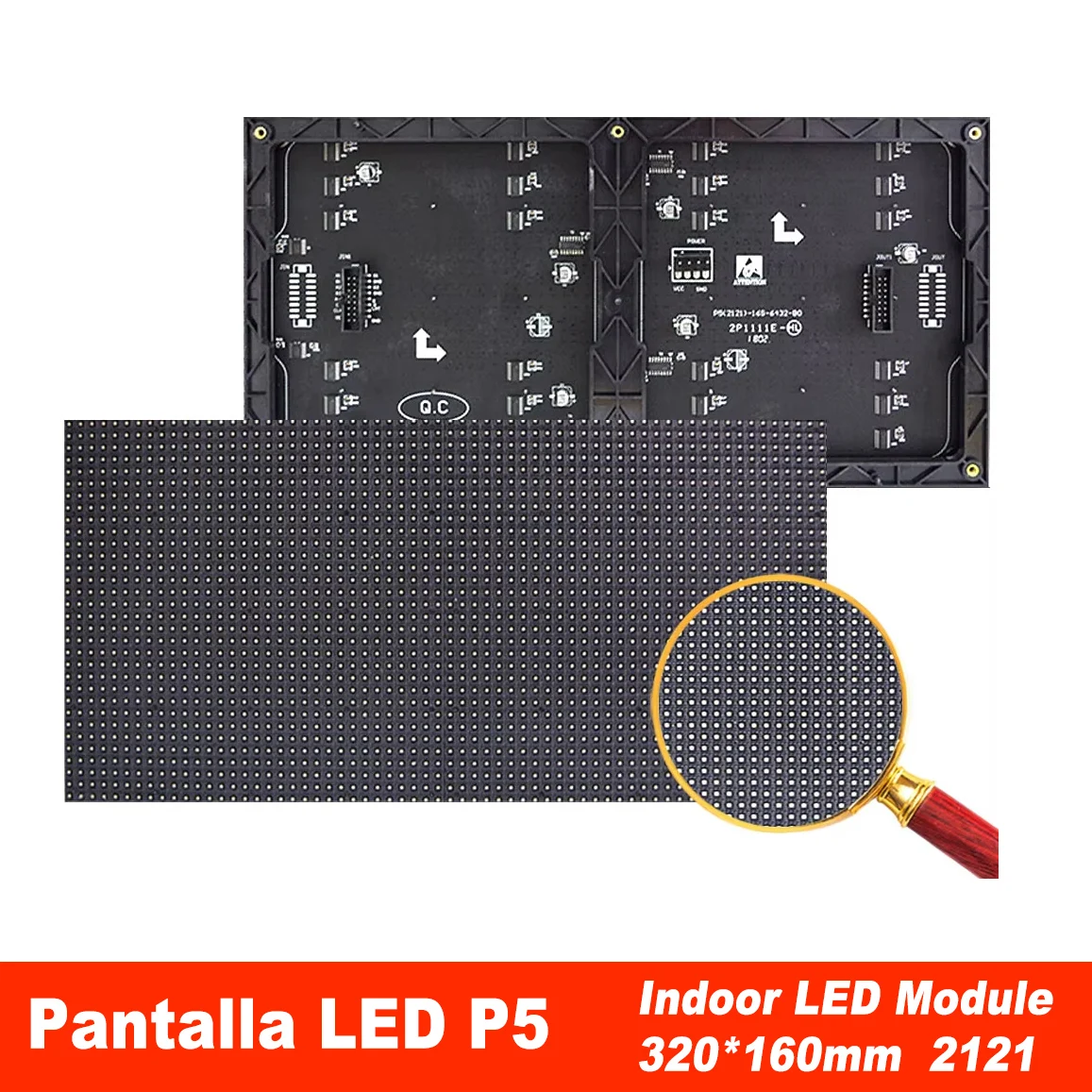 Pantalla LED P5 Indoor LED display module 320x160mm 16Scan 64x32 pixels RGB Full color Led screen panel