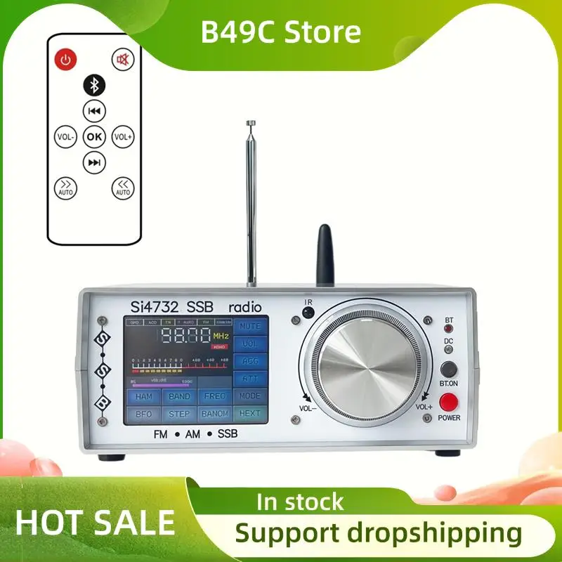 

B49C ATS-25 SI4732 Full Band FM LW MW SW SSB Radio Receiver 64-108Mhz 2.8" Touch Screen Display