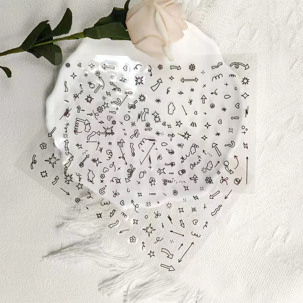 2Sheets Cute Arrow Element Sticker INS Style Decorate Decals For Fridge Notebook Luggage Laptop Phone Case PET Graffiti Sticker