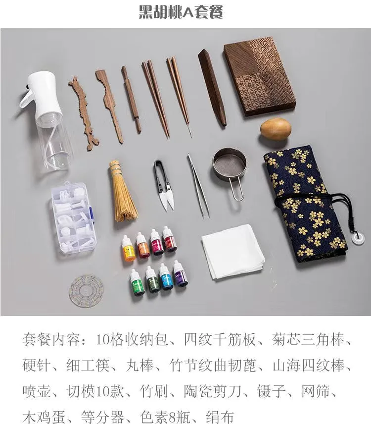 Japanisches Wako Tang Fruchtwerkzeug-Set und Schneidform für Tee-Zubereitungskurse – Detail 13
