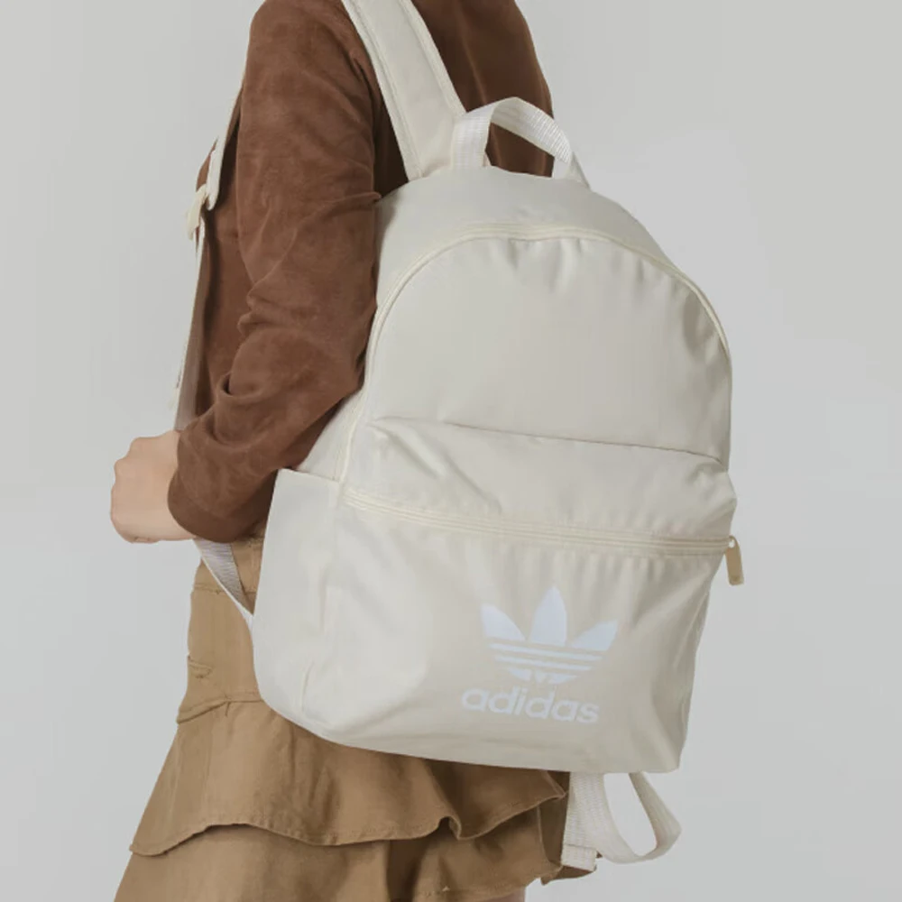 Adidas Lifestyle Cream Backpack Water-Resistant & Spacious for Students, Travel & Daily Use