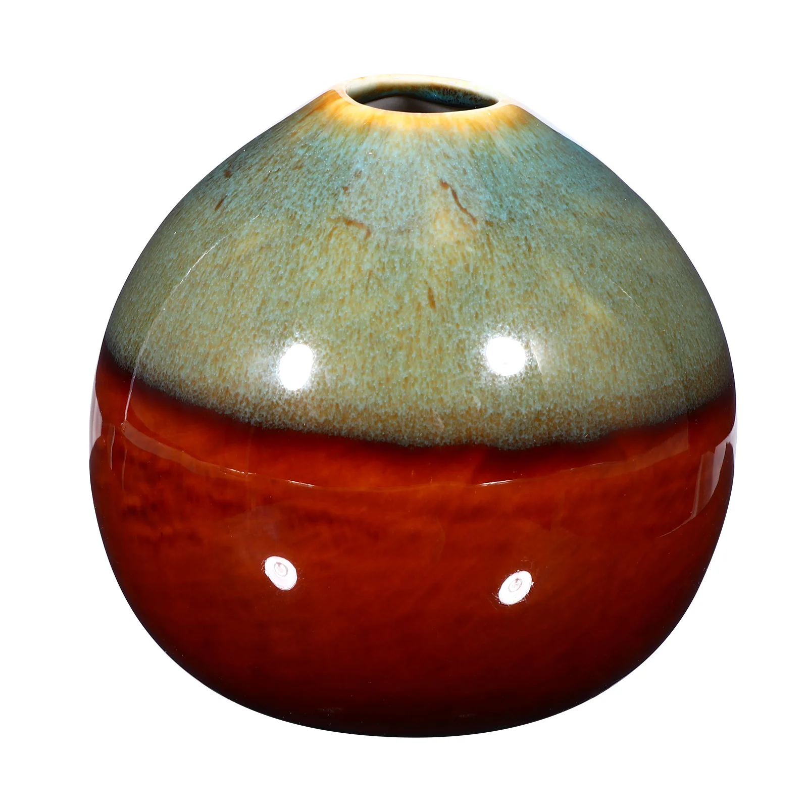 

1Pcs Ceramic Flower Vase Glazed Elegant Minimalist Hydroponics Container Flower Vase Ornament for Living Room Bedroom Office