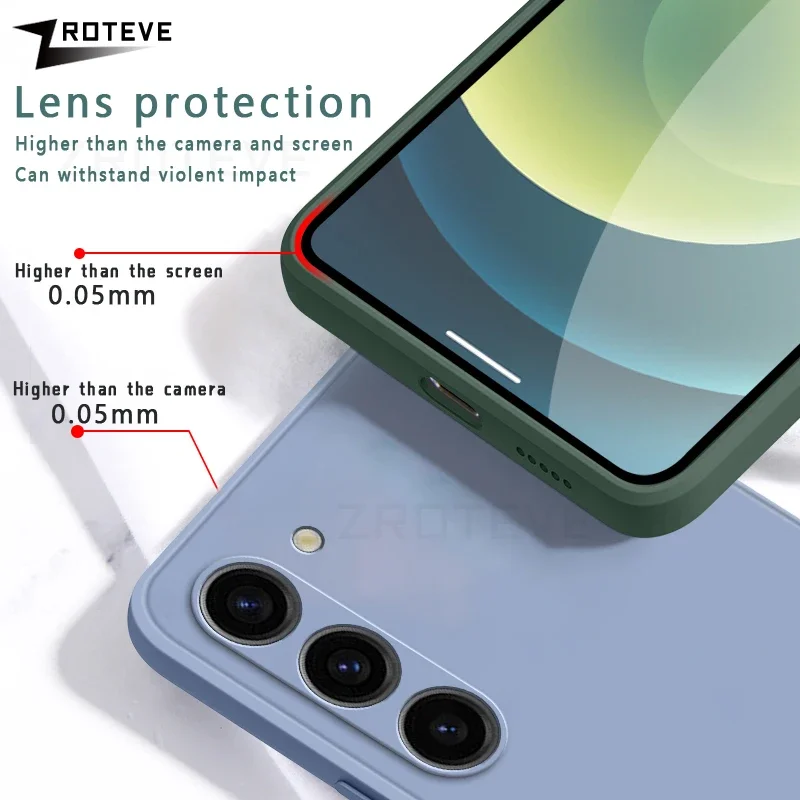 S25 Case ZROTEVE Silky Liquid Silicone Soft Cover For Samsung Galaxy S25 S24 S23 Ultra S21 FE S22 Plus S25+ S24+ Phone Cases