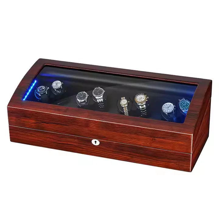 Home Storage Organization New Wooden Luxury Watch Box Home Decor Watch Holder Wooden Storage Box view 4