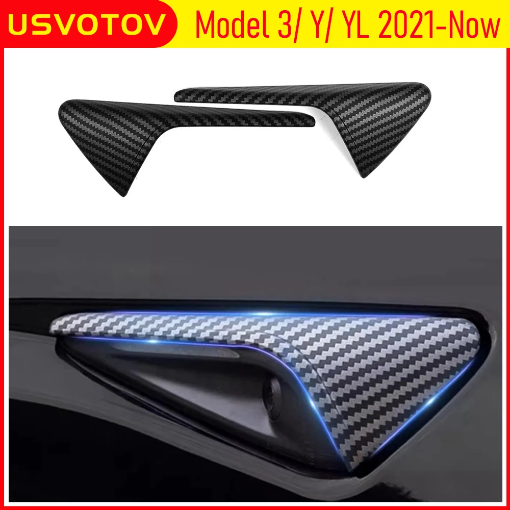 Side Camera Protection Cover for Tesla Model 3 Model Y Model YL Accessories 2026-2021 Turn Signal Camera Trim Cover Protector