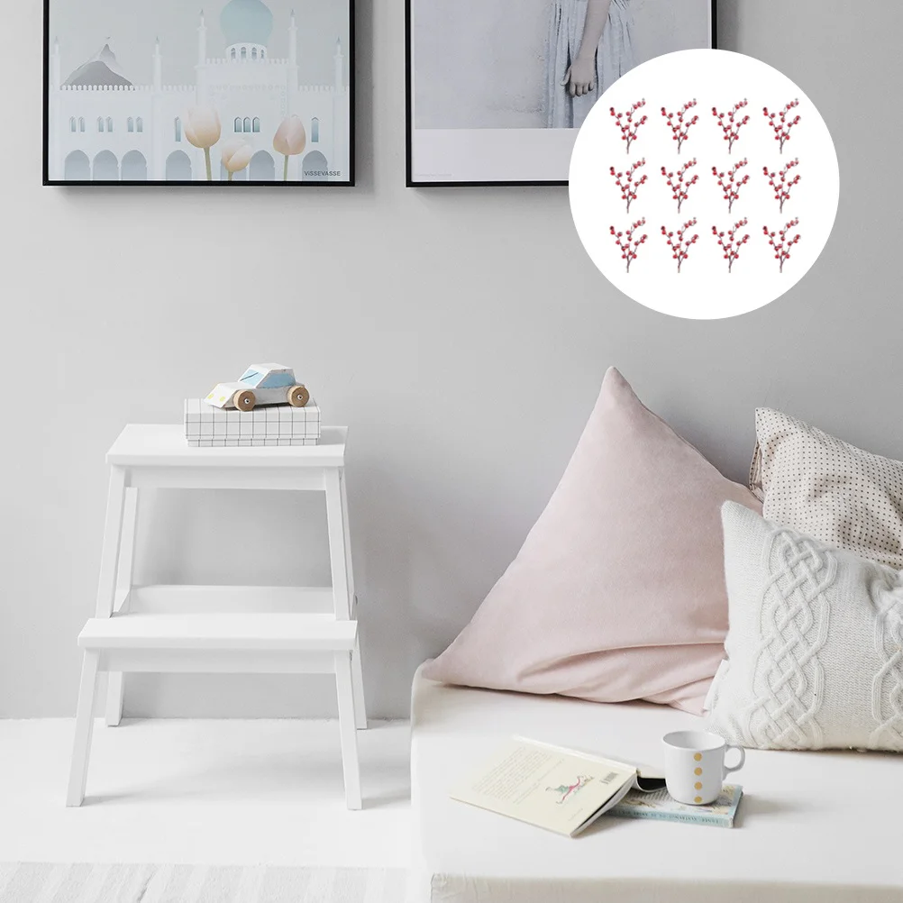 

1Set Simulated Christmas Crabapple Decorations Fake Red Lifelike Home Living Room Bedroom Holiday Supplies