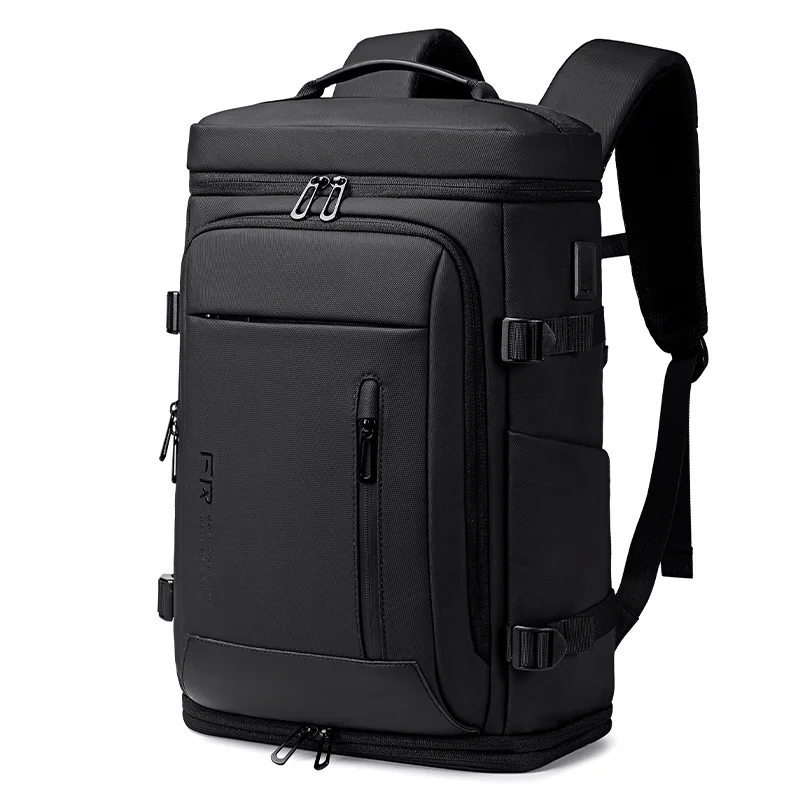 

FENRUIEN men's backpack, workwear style, commuter style, 16-inch laptop backpack, multi-layer zipper strap, independent shoe com