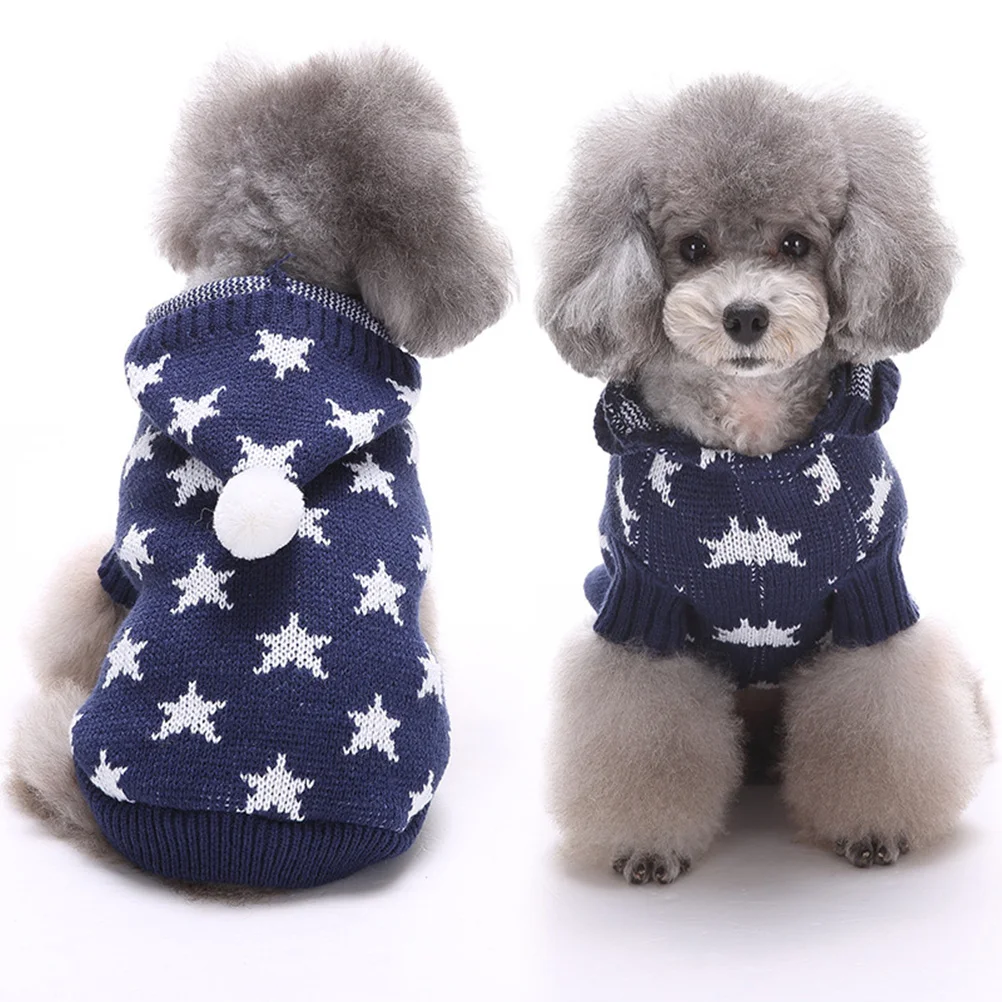 

Christmas Snowflake Sweater Puppy Dog Size Xxl Blue Acrylic Fiber Warm Pet Clothes Party Costume for Outdoor Activities Photo
