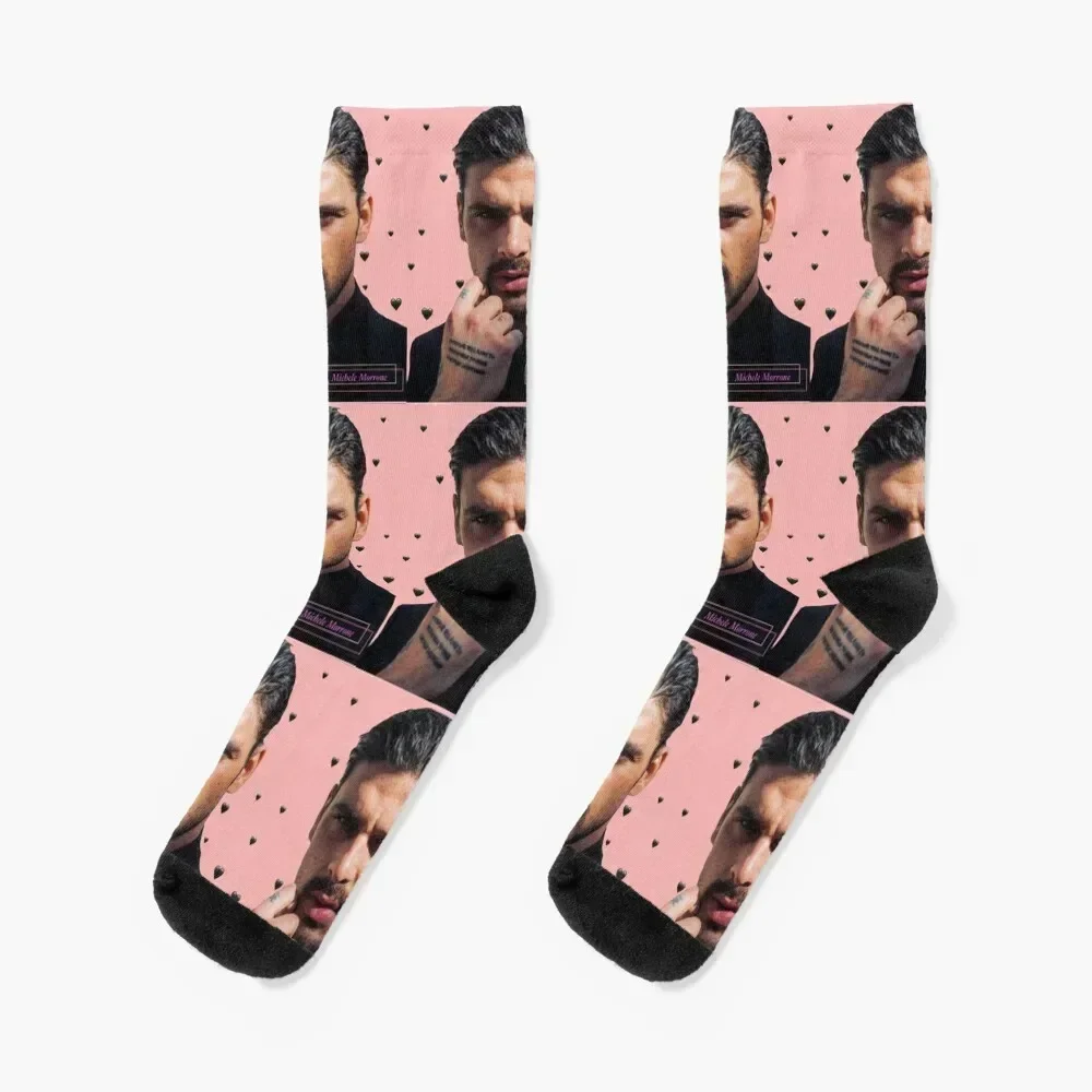 michele morrone Socks valentine gift ideas men cotton high quality colored Girl'S Socks Men's