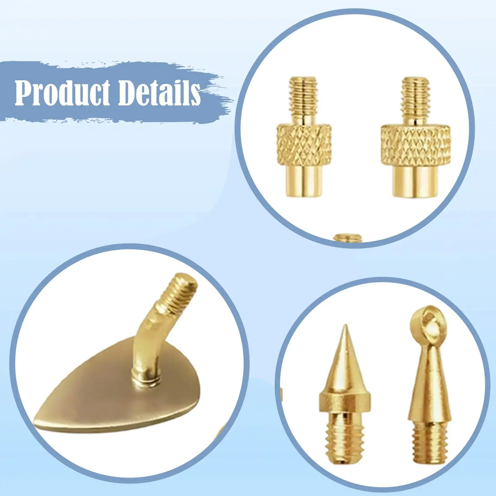 

Brass Solder Tips Kit Multi Size Smoothing Accessory 3D Printing Welding Tool for Professional Repair