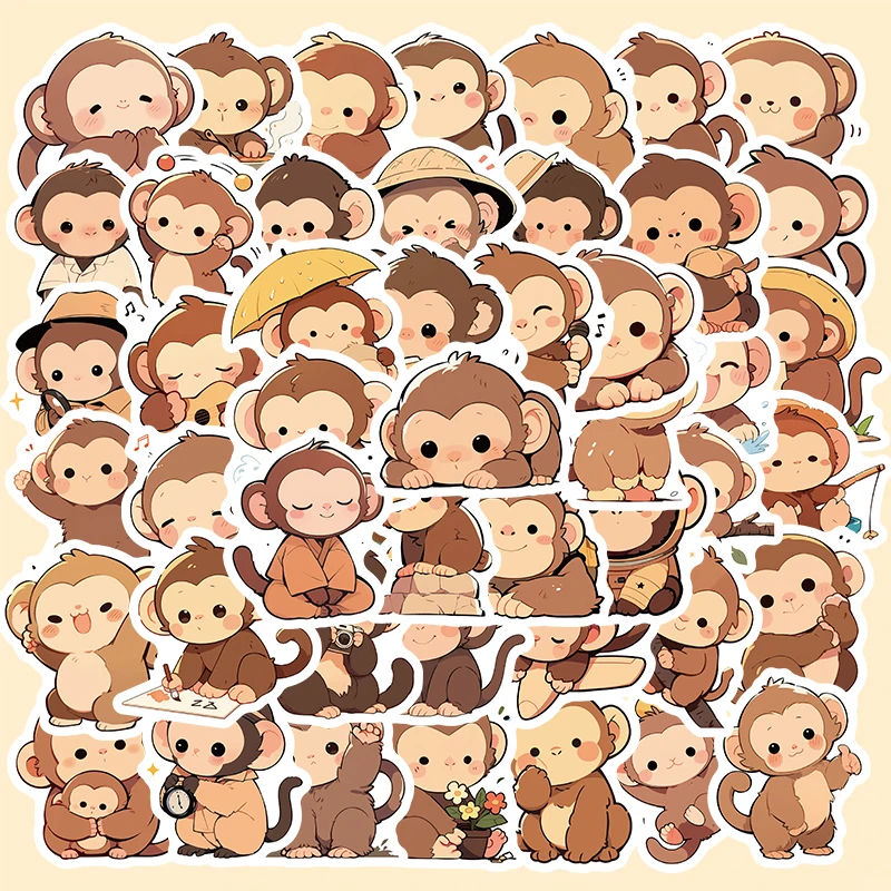 55Pcs Cute Monkey A… - image