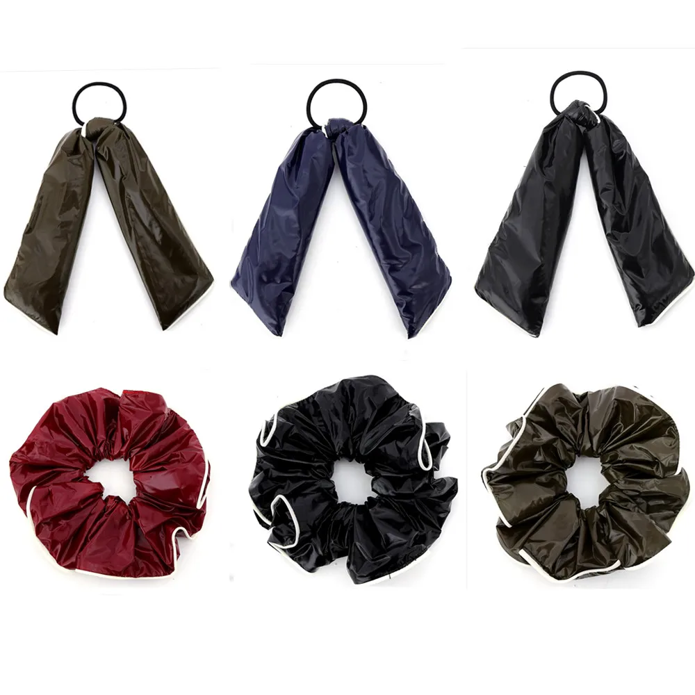 

Large Scruchy with white edge Girls Hair Pony Solid Clip Kids Headwear Fashion Hair Accessories