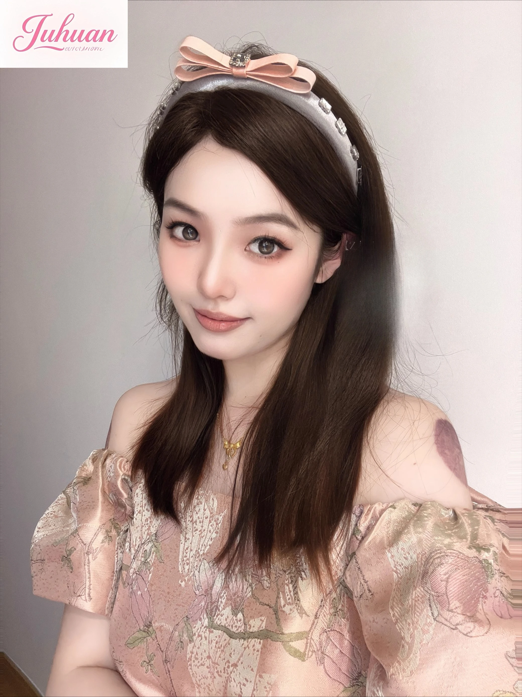 

Японские оригинальные новые мерсеризованные атласные аксессуары для волос из губки, повязка на голову в стиле Лолиты с бантом и стразами, милые аксессуары для волос для девочек