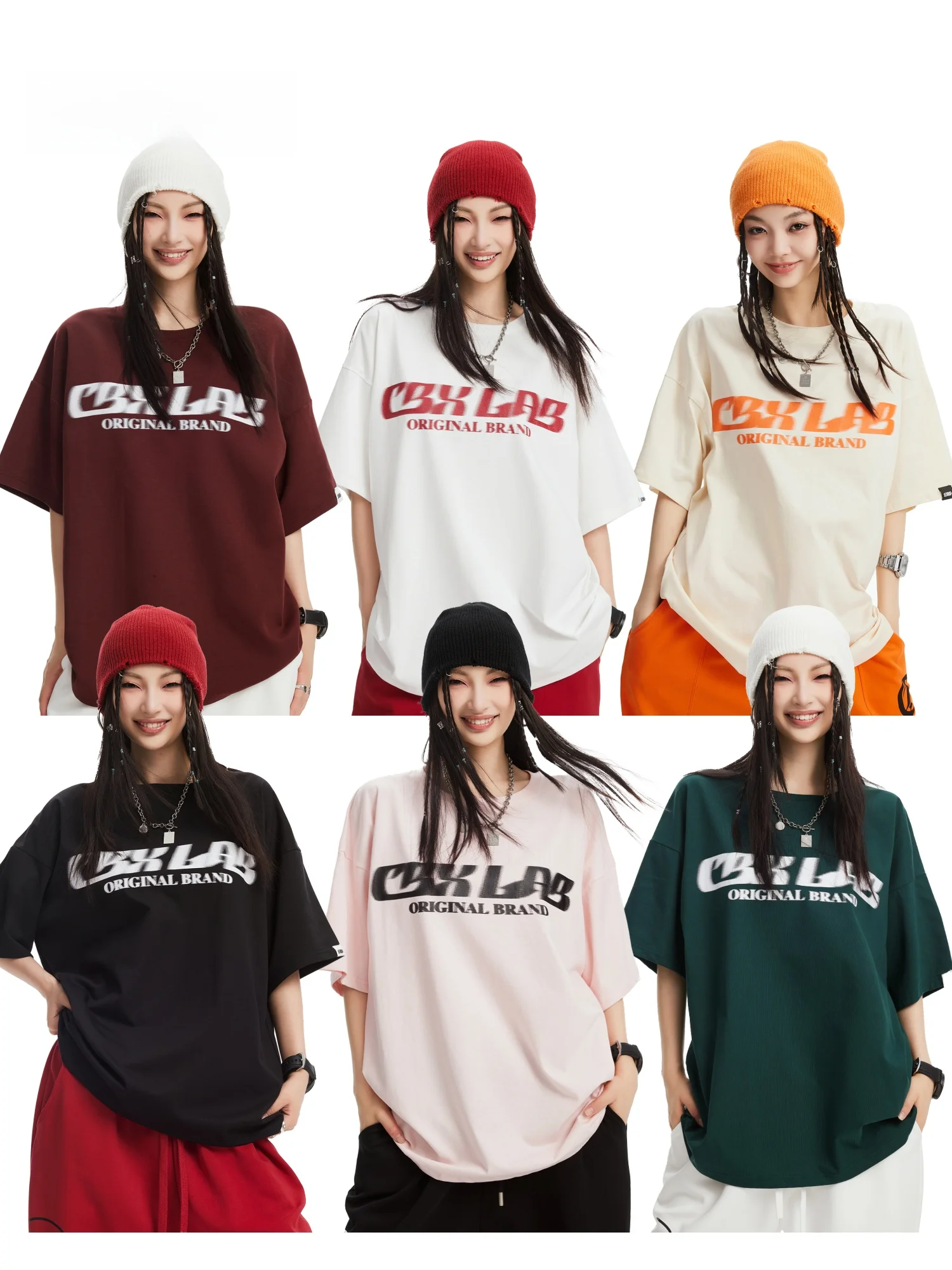 

CBXLAB American Loose Sle f Sve Dance T-irt for Women Summer Casual Print Cotton ort Sve round Ne Top