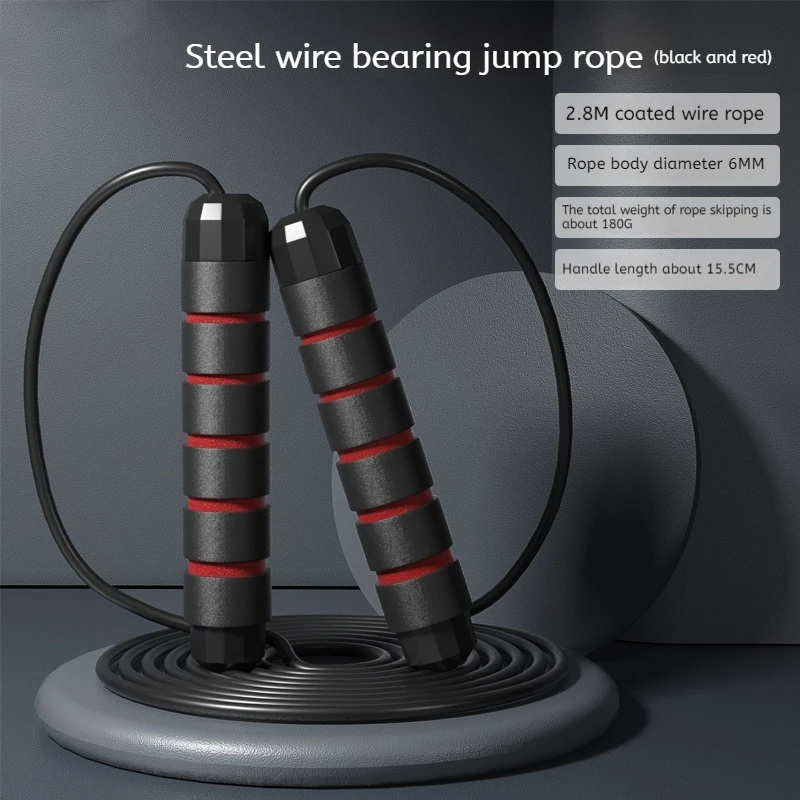 Jump Rope Tangle-Free Rapid Speed Jumping Rope Cable with Ball Bearings Steel Skipping Rope Gym Exercise Slim Body skipping rope