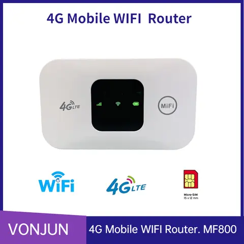 Mifi 4G 범용 포켓 와이파이 라우터, 모바일 핫스팟 무선 잠금 해제 모뎀, SIM 카드 슬롯 포함, MF800