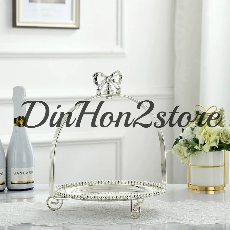 Bow Cake Rack Fruit Cake Plate Pearl Inventory Heart Tray Fruit Plate
