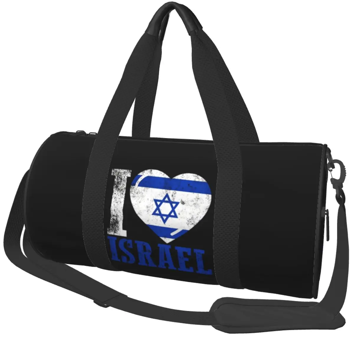 

I Love Israel Gym Bag Training Sports Bags Couple Pattern with Shoes Funny Fitness Bag Weekend Handbags