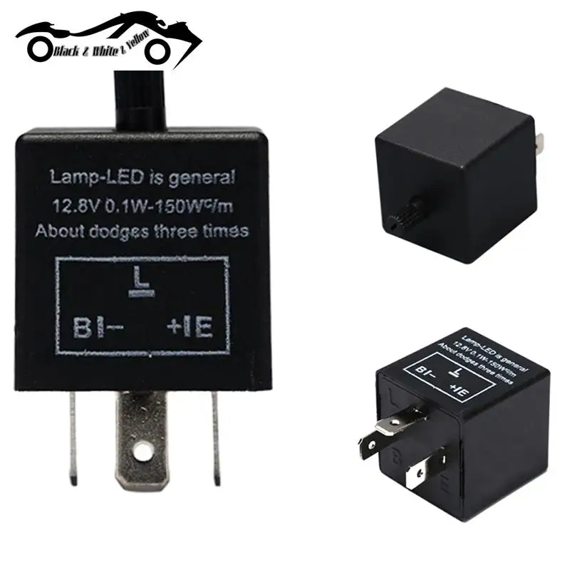 LED Flasher 12V Adjustable Frequency LED CF14 3 Pin Adjust 12V LED Flasher Relay Car Turn Signal Indicator Blinker Light