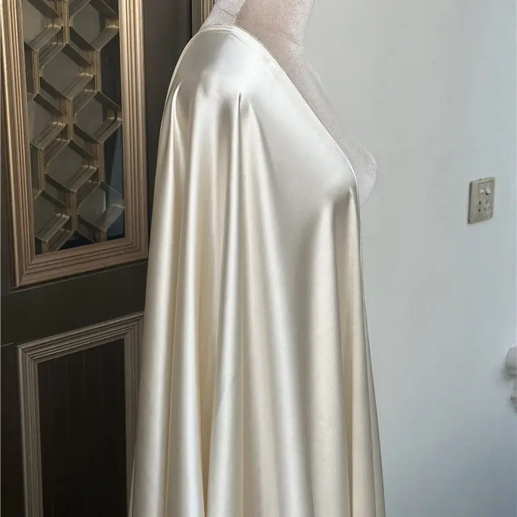 

Limited High Quality 18momme Silk Stretch Satin MulberrySilk Pajamas Skirt Pants Fabric Textile