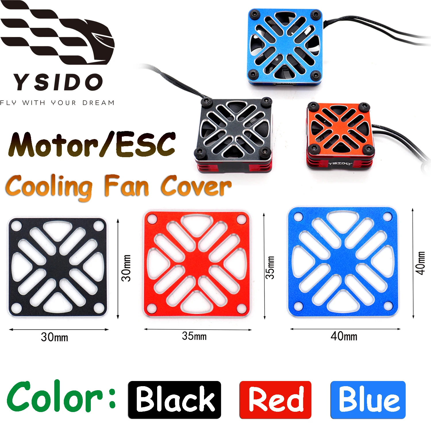 

YSIDO RC двигатель ESC крышка охлаждающего вентилятора 30*30 мм 35*35 мм 40*40 мм защитная крышка с винтами детали для радиоуправляемой модели автомобиля аксессуары для обновления