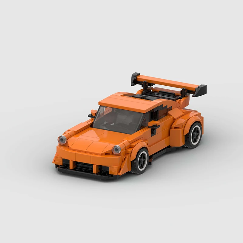 

MOC building block racing car model set, building block garage, adult racing collection, creative birthday and Christmas gifts