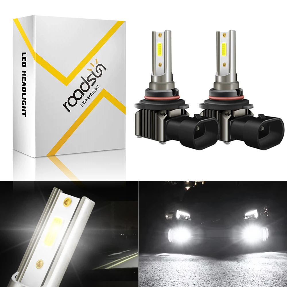 

2 шт. светодиодные лампы H4 H7 200W 22000LM для фар, 6000K, H8 H9 H11 9005 9006 9012, беспроводные, для автомобильных фар, чип DOB, белый свет, Plug&Play