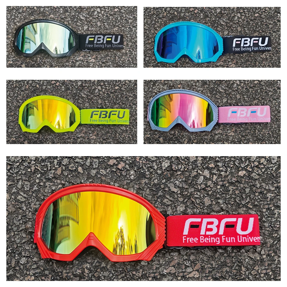 FBFU 올시즌 스키 고글 고화질 렌즈, 하루 종일 스키, 방풍 방진 방사 방지 유니섹스 아웃도어 스포츠용