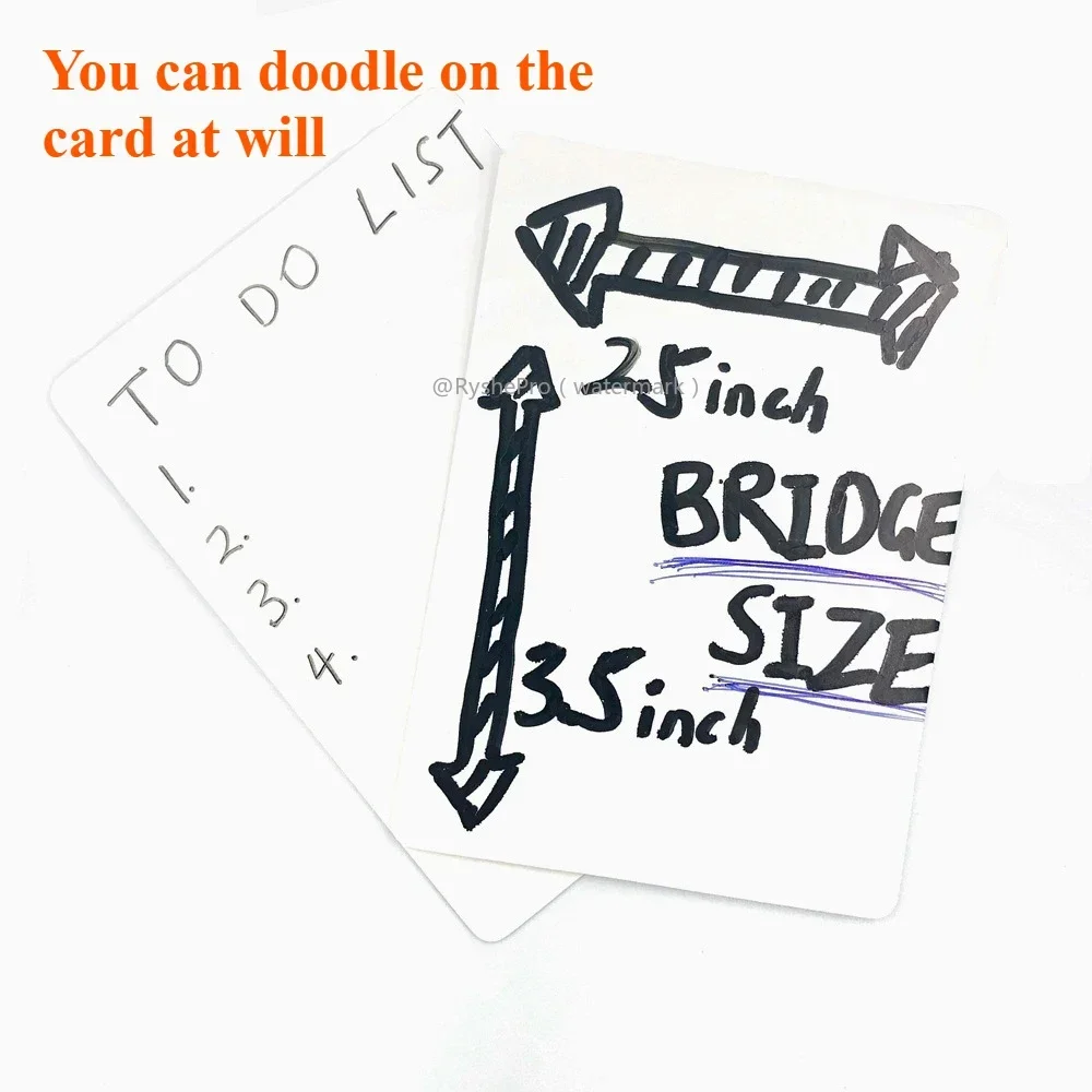 Carte da gioco vuote 54 pezzi Schede flash indice vuoto bianche su due lati per scrivere su carte da gioco regalo fai da te per l'apprendimento dello studio stampabile