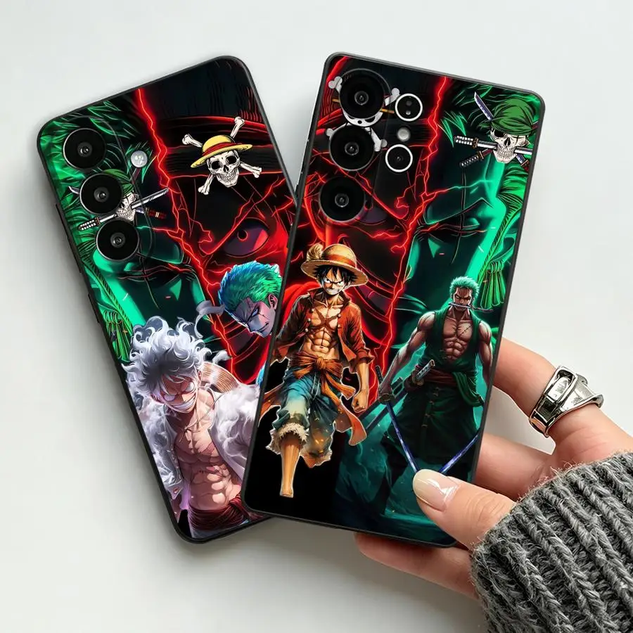 Comic One Piece Hülle für Samsung Galaxy S26 Ultra S25 Plus S20 Ultra Note 20 8 9 10 S21 FE S24 S10 S9 S23 Handyhülle