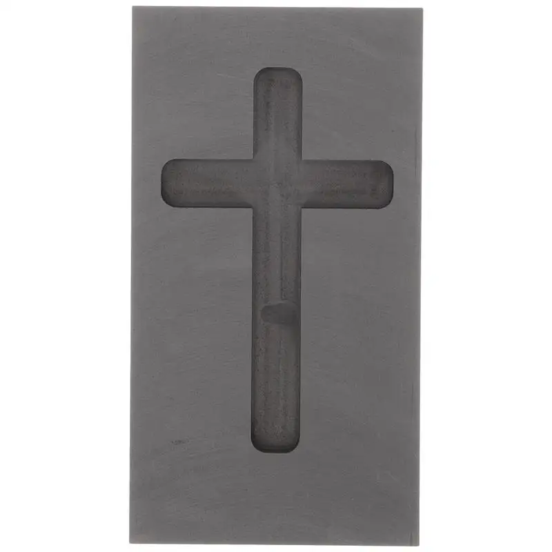 Cross Shape Jewelry Tools Casting Mold For Melting Refining Gold Silver Metal Crucible Melting Cross Graphite Mold