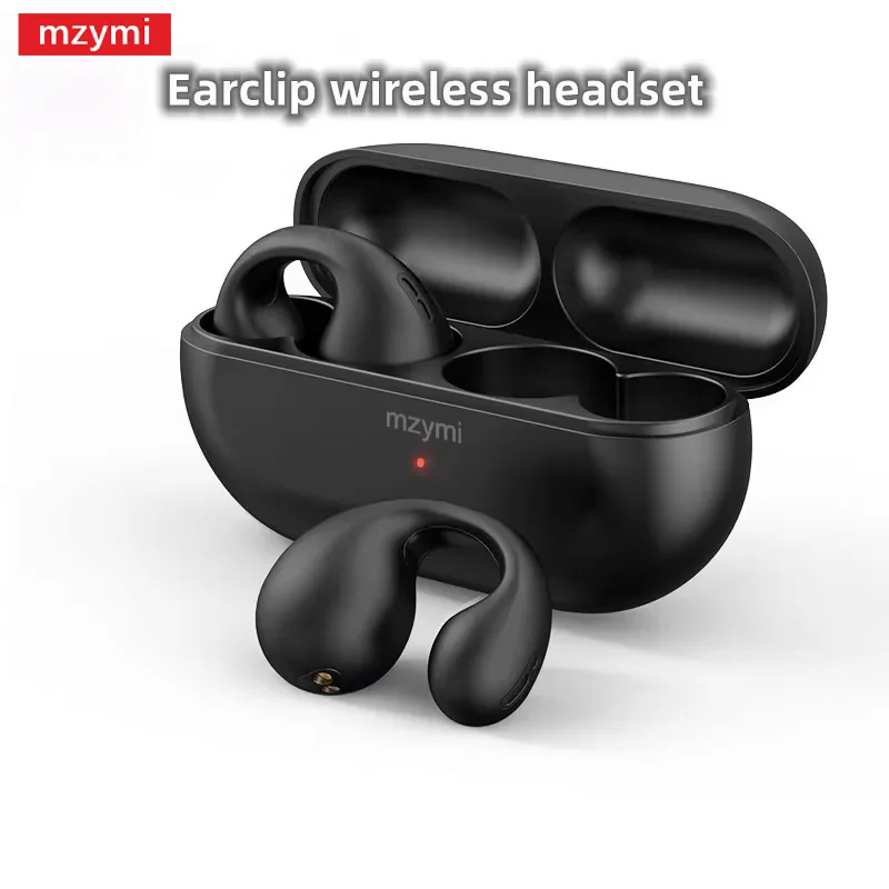 

mzymi TW01 Bluetooth Earphones Wireless Headset Ear Clip Bone Conduction Mini Sports Earbuds Waterproof Portability Headphones