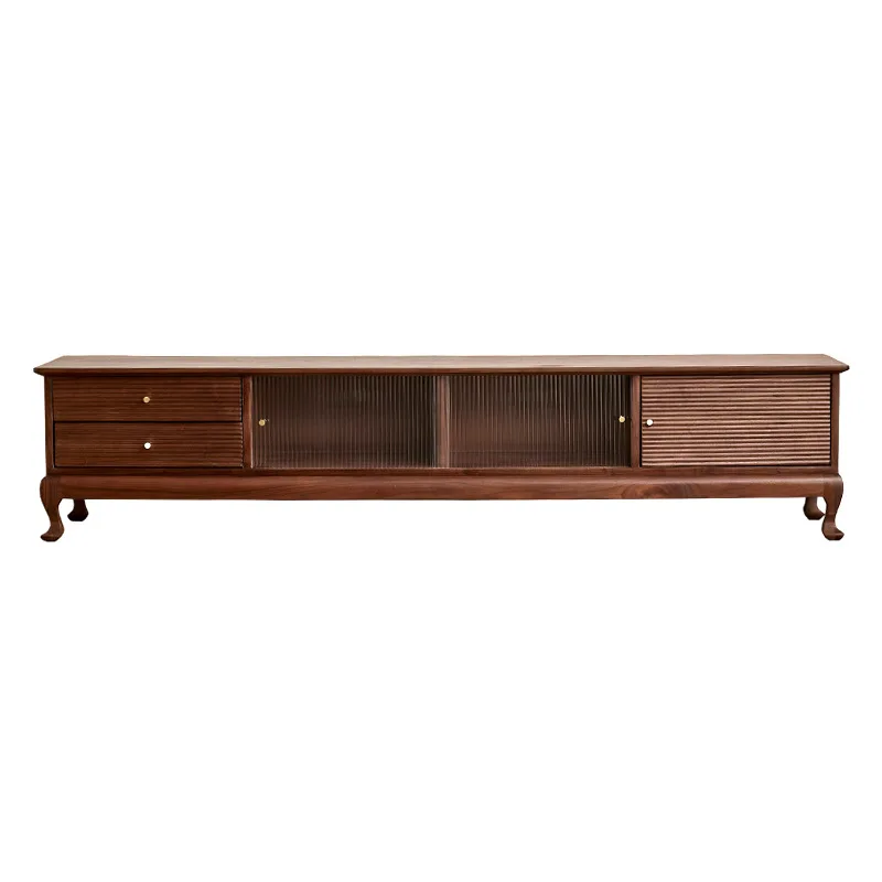 

North American black walnut retro TV cabinet simple modern household small floor cabinet
