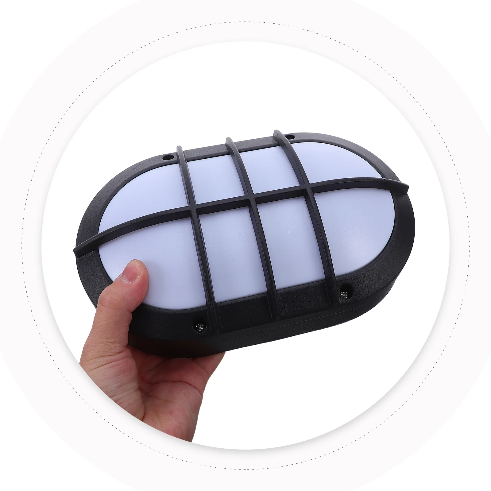 

Waterproof Wall Lamp Case: Modern Oval E27 Lamp Shade For Bathroom Kitchen Outdoor Moistureproof Explosion-Proof Light Cover