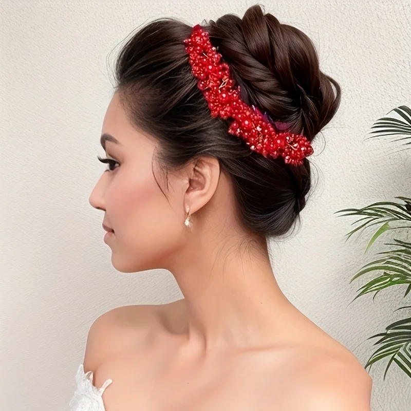 

Женская повязка на голову с искусственным жемчугом