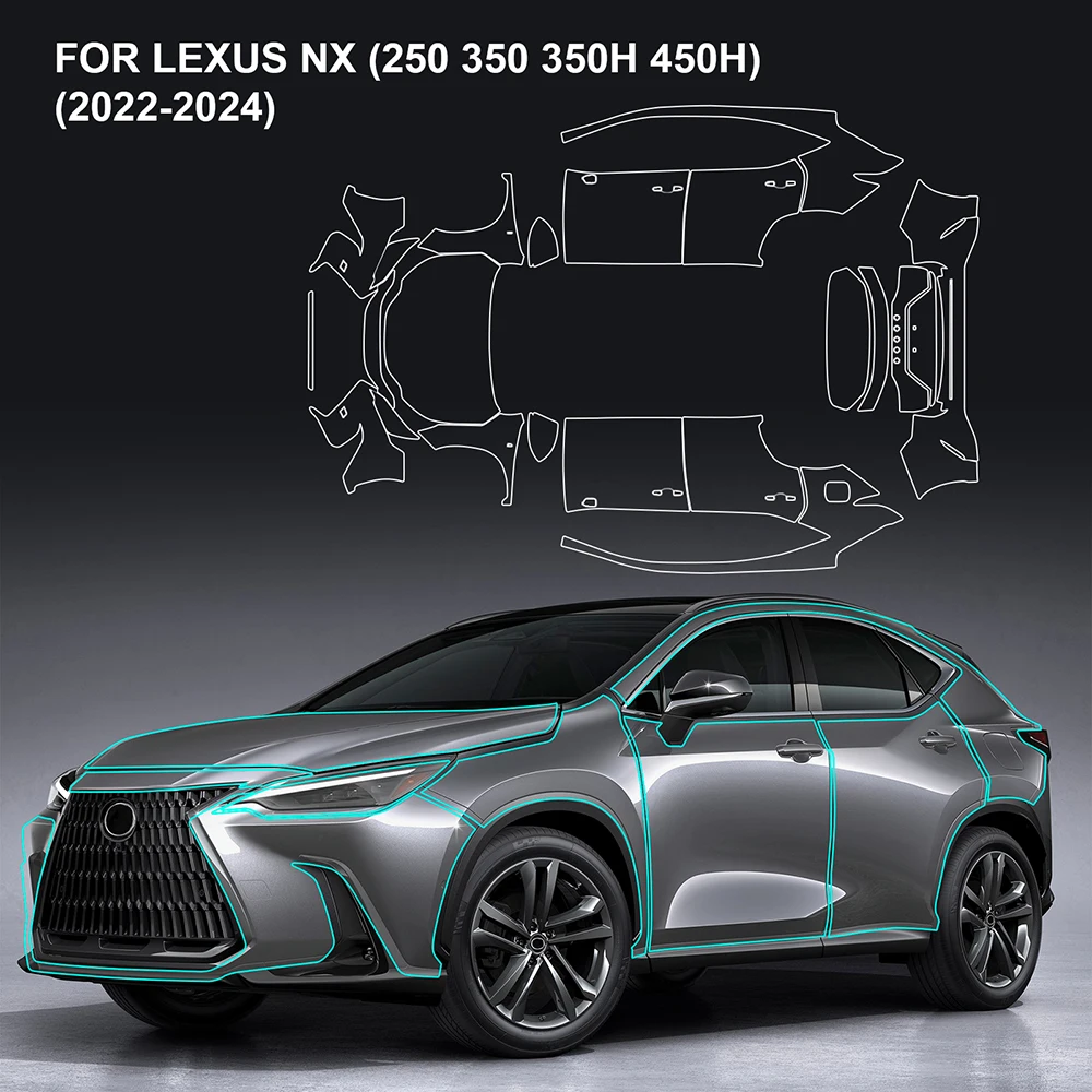 

for Lexus NX 250 350 350H 450H 2022 2023 2024 TPU Car Paint Protection Film Clear Bra Kit Decal Pre Cut PPF Scratch