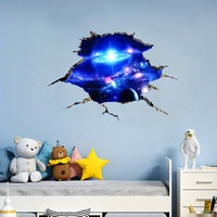 1pc 3D Universe Wall Stickers Outer Space Galaxy Wall Floor Ceiling Art Vinyl Decals for Living Room Bedroom Home Decoration
