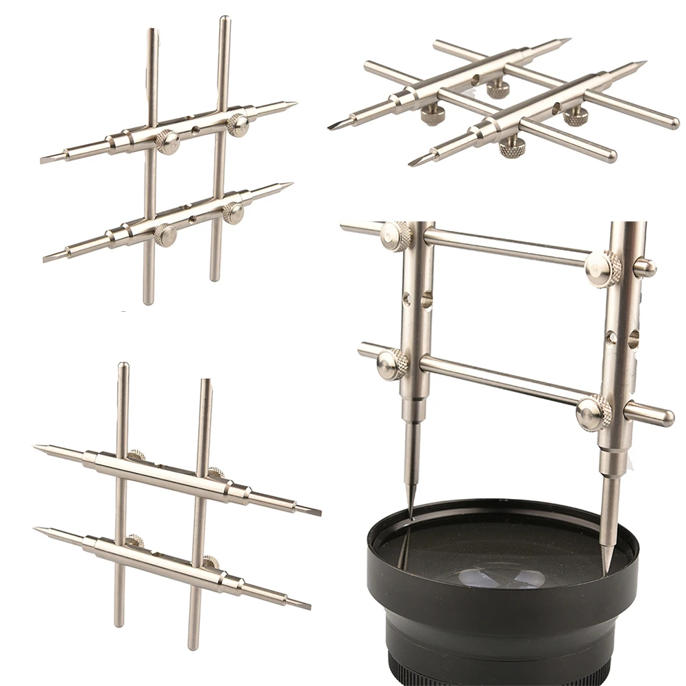 25-130MM Camera Lens Repair Spanner Kits with 4 Screws Disassemble Wrench Open Tool Pointy/Flat Tips Lens Removal Tool for DSLR