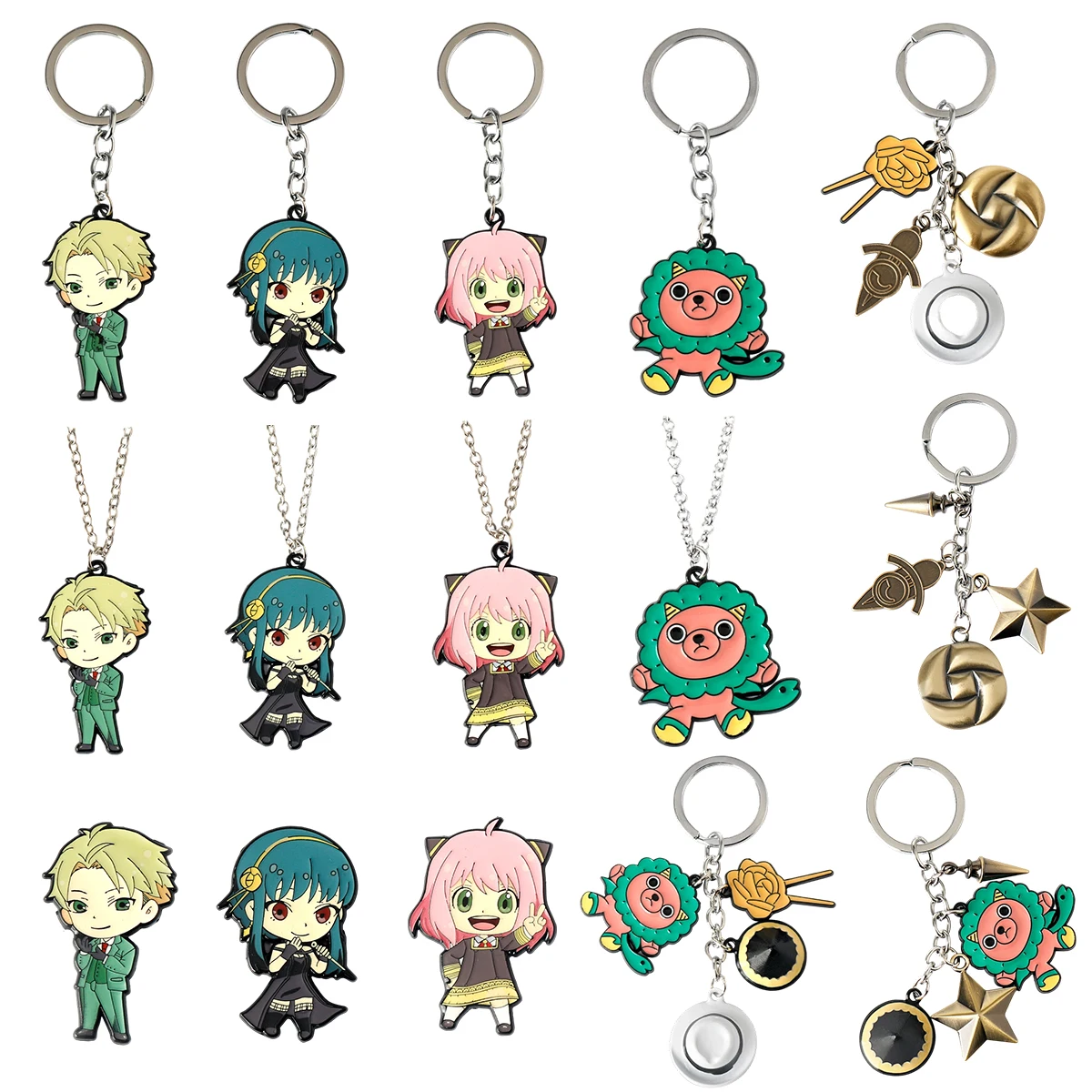 

Anime SPY Keychain Brooch Necklace Cartoon Funny Badge Lapel Pin Backpack Car Keyring Cosplay Jewelry Accessories Fan Gifts