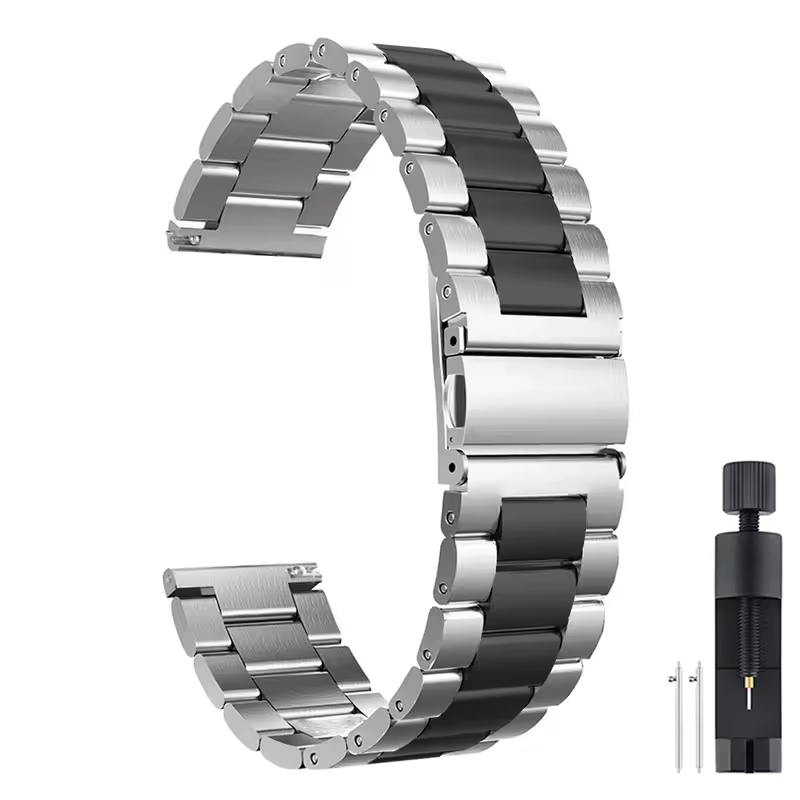 18mm 22mm 20mm Watch Band For Samsung Galaxy Watch 7/6/5/4/3 S3 Active2 Huawei Watch GT 6 Pro GT5 GT4 GT3 2 Stainless Steel Band - Image 22
