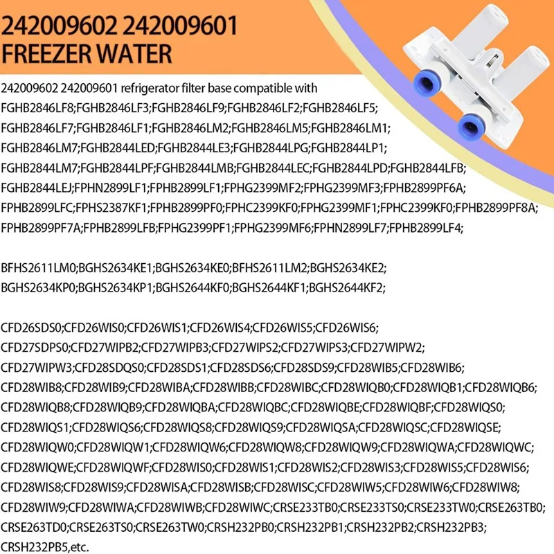 ตู้เย็นฐานน้ำ242009602 242009601สำหรับเปลี่ยนชิ้นส่วน1513157 AP6328949 AH2363931 4585679