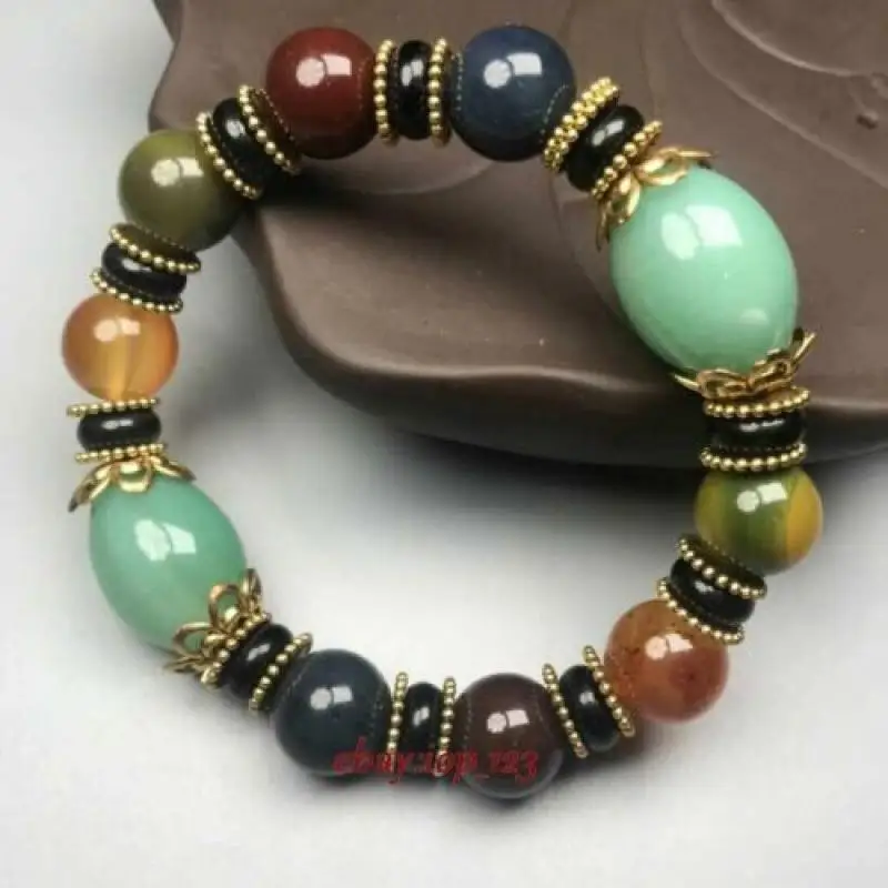 Old Tibetan Natural Agate Duobao Agate Bracelet