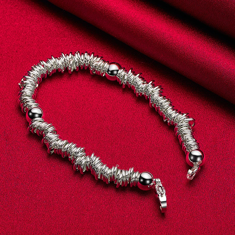 SHSTONE-pulsera de plata de ley 925 para mujer, cadena de múltiples círculos, accesorios de boda, fiesta de cumpleaños, joyería de moda