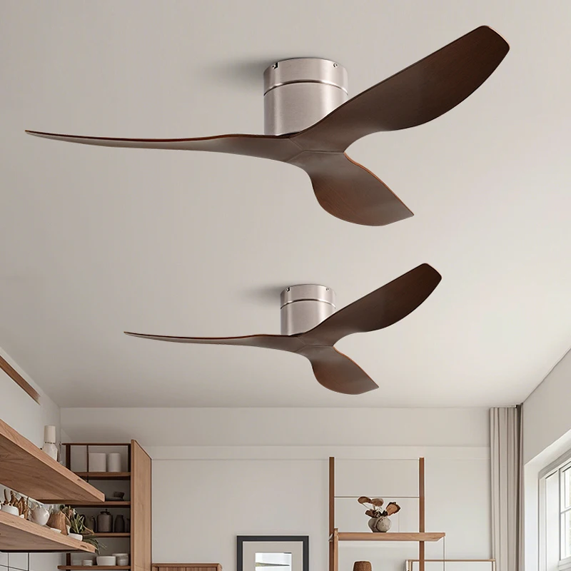 

45 52 Inch Low Floor Ultra Thin 17.5cm DC Ceiling Fan No Light with Remote Control for Coffee Shop Home Hotel Office