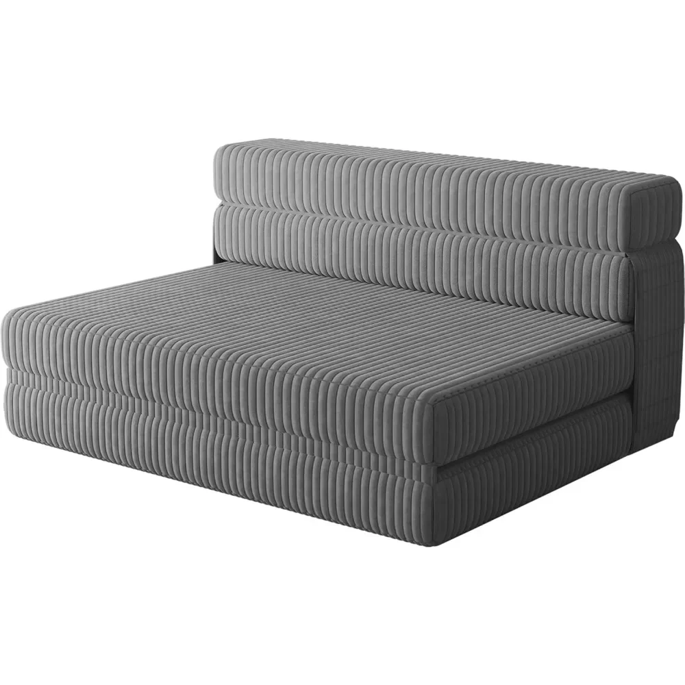 

Folding Sofa Bed Chair, Fold Out Chair Bed, Twin Size Convertible Floor Sofa Foldable Mattress，Grey|