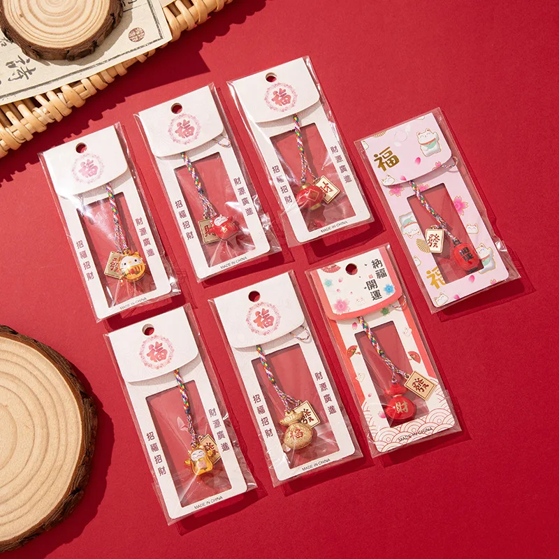 

Wealth-Invoking & Fortune-Bell Cat Keychain, Cartoon Multi-Element Key Holder for Bag Backpack Purse