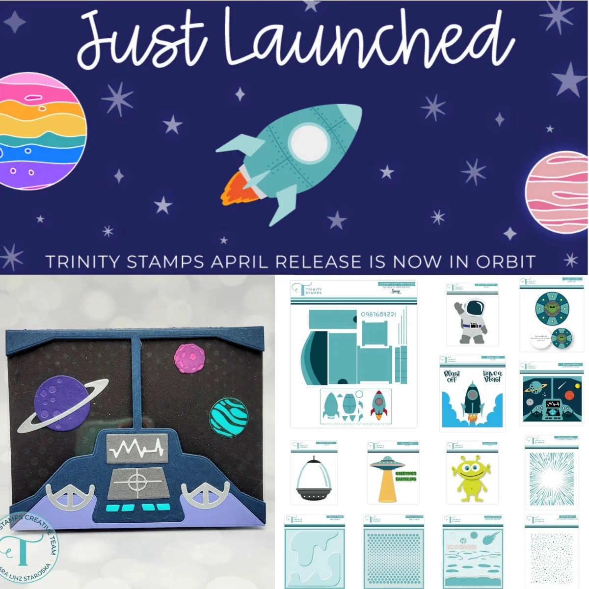 

Tiny Astronaut Spaceship Rocket 2025 May Metal Cutting Dies Stencil Hot Foil DIY Make Card Scrapbook Embossed Paper Album Gift