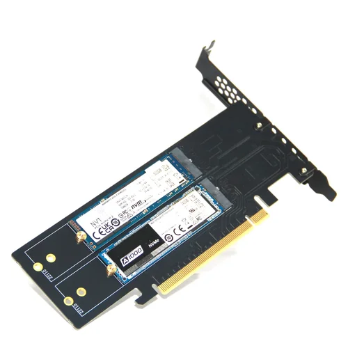 Imagen 2 del producto Tarjeta de expansión PCle4.0 X16 a 4xNVME M.2 M.2 SSD GEN4 PCIe4.0 placa base de PC X1 X4 X8 X16 tarjeta de expansión para 2230 2242 2260 2280