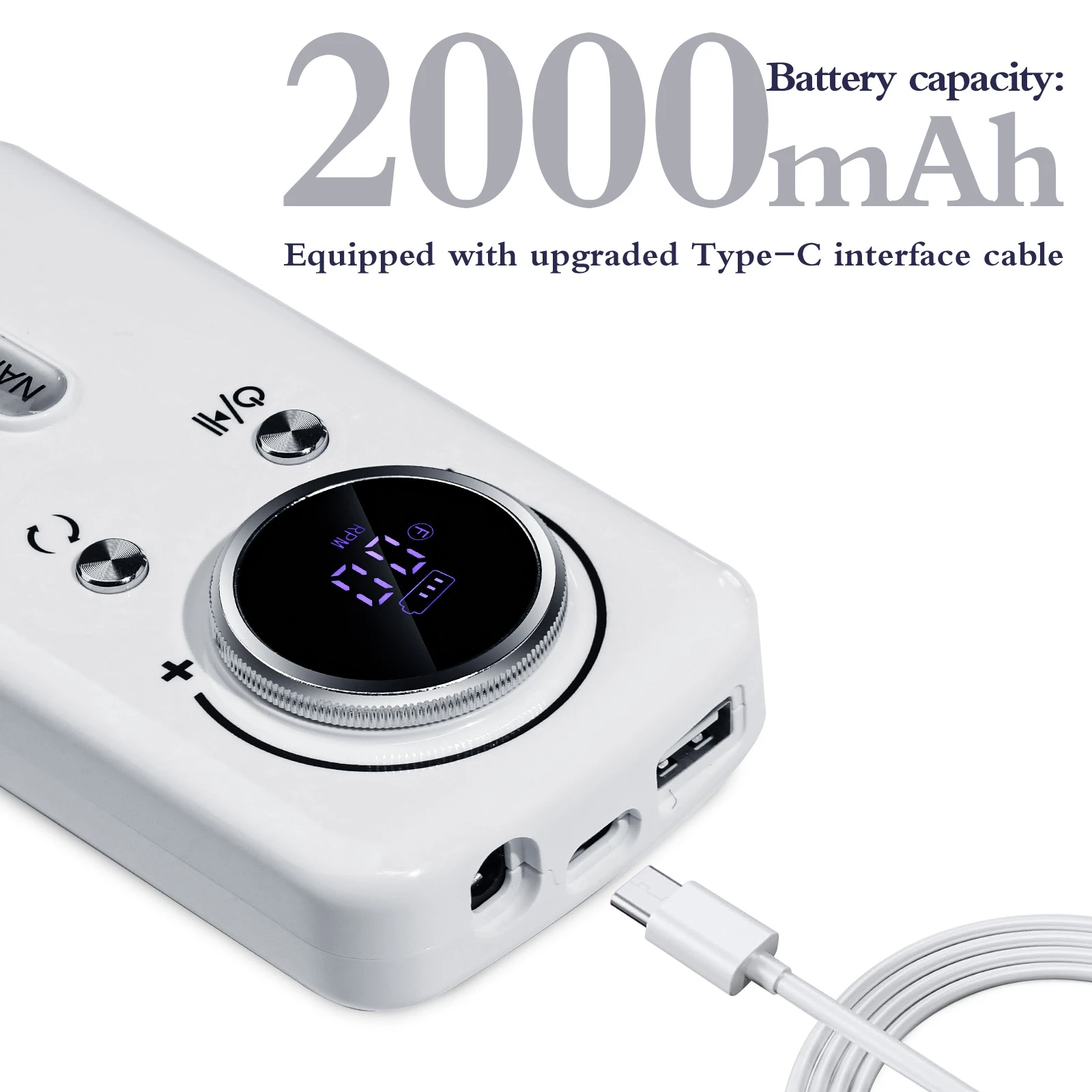 Przenośna, ładowalna wiertarka do paznokci 45000 RPM Elektryczny zestaw pilników do paznokci do profesjonalnego użytku w salonie manicure i pedicure