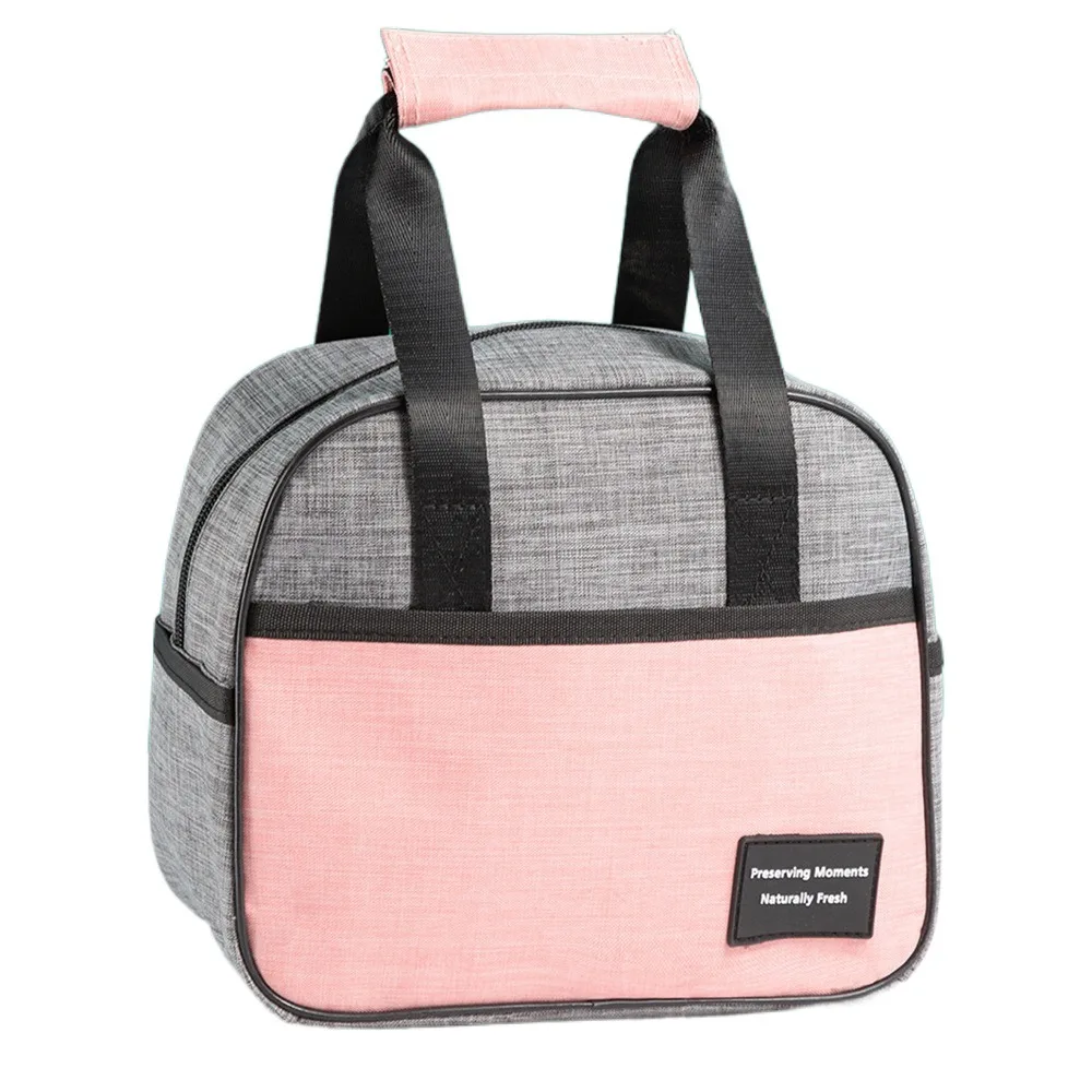 

Portable Insulated Thermal Lunch Bag Large Capacity Oxford Cloth Hand-held Picnic Food Pouch Thickened Waterproof Lunch Box